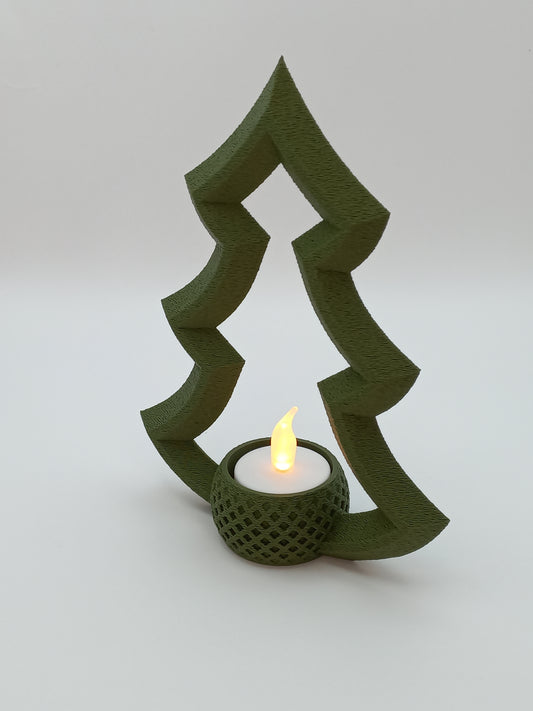 Kerstboom theelichthouder