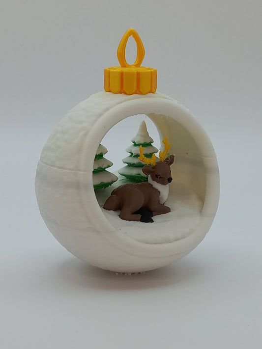 Winterland kerstbal "hertje"