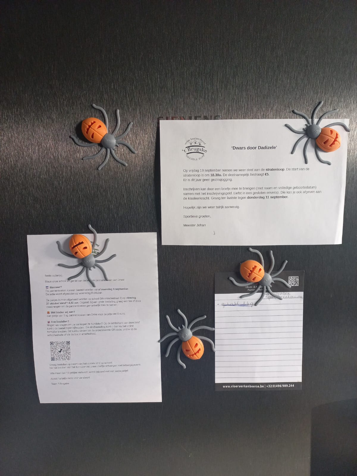 Spooky Spider koelkastmagneten