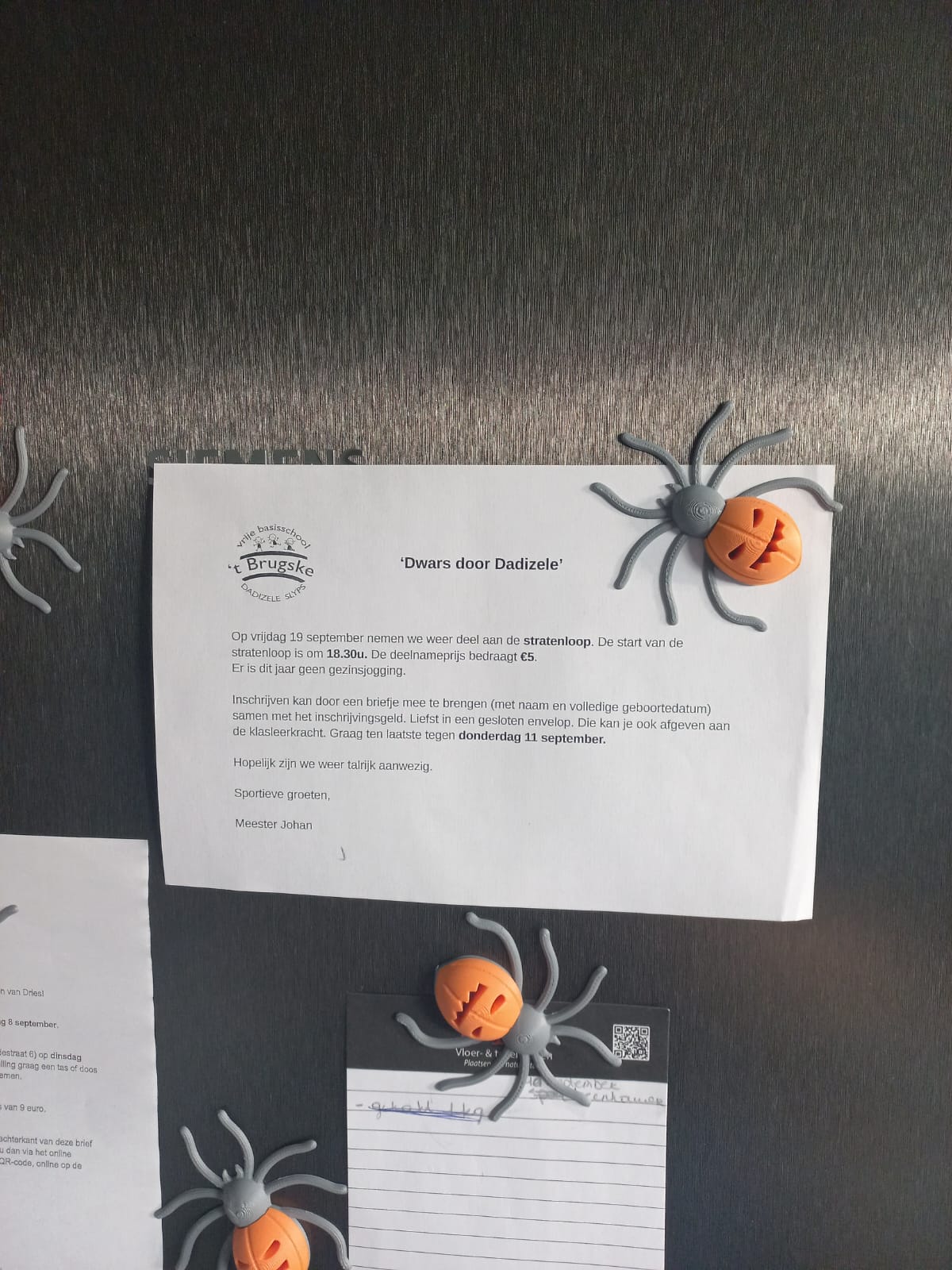 Spooky Spider koelkastmagneten