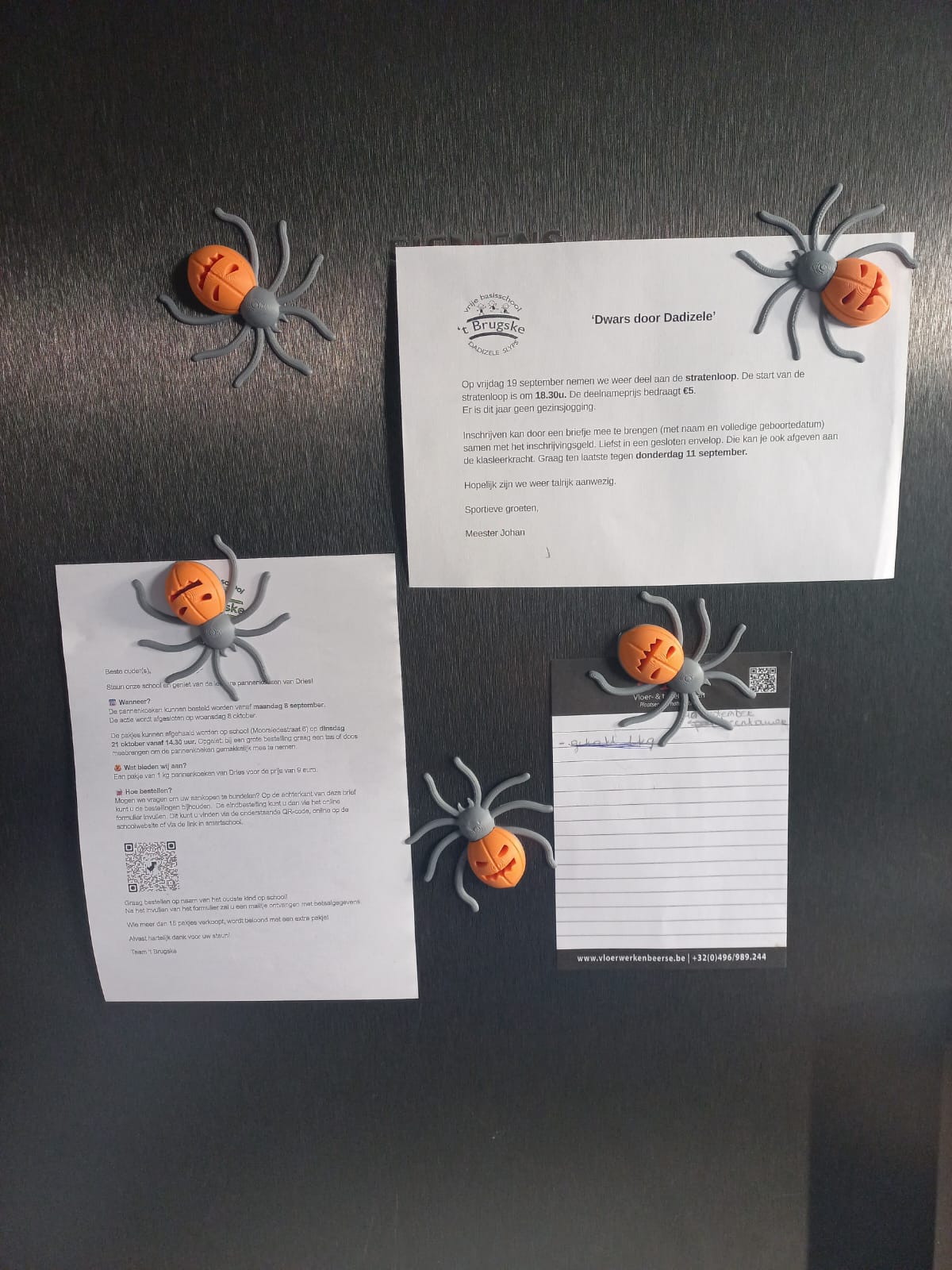 Spooky Spider koelkastmagneten