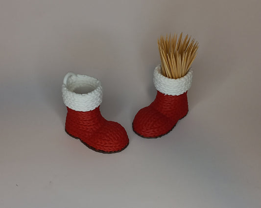 Kerstboots tandenstokerhouders