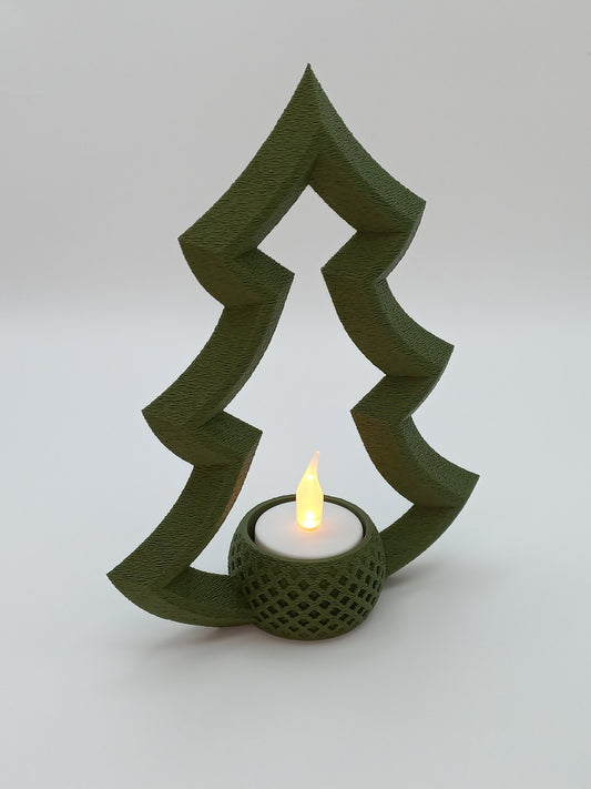 Kerstboom theelichthouder