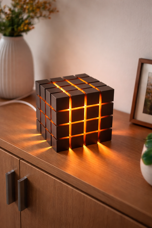LED warme kubuslamp