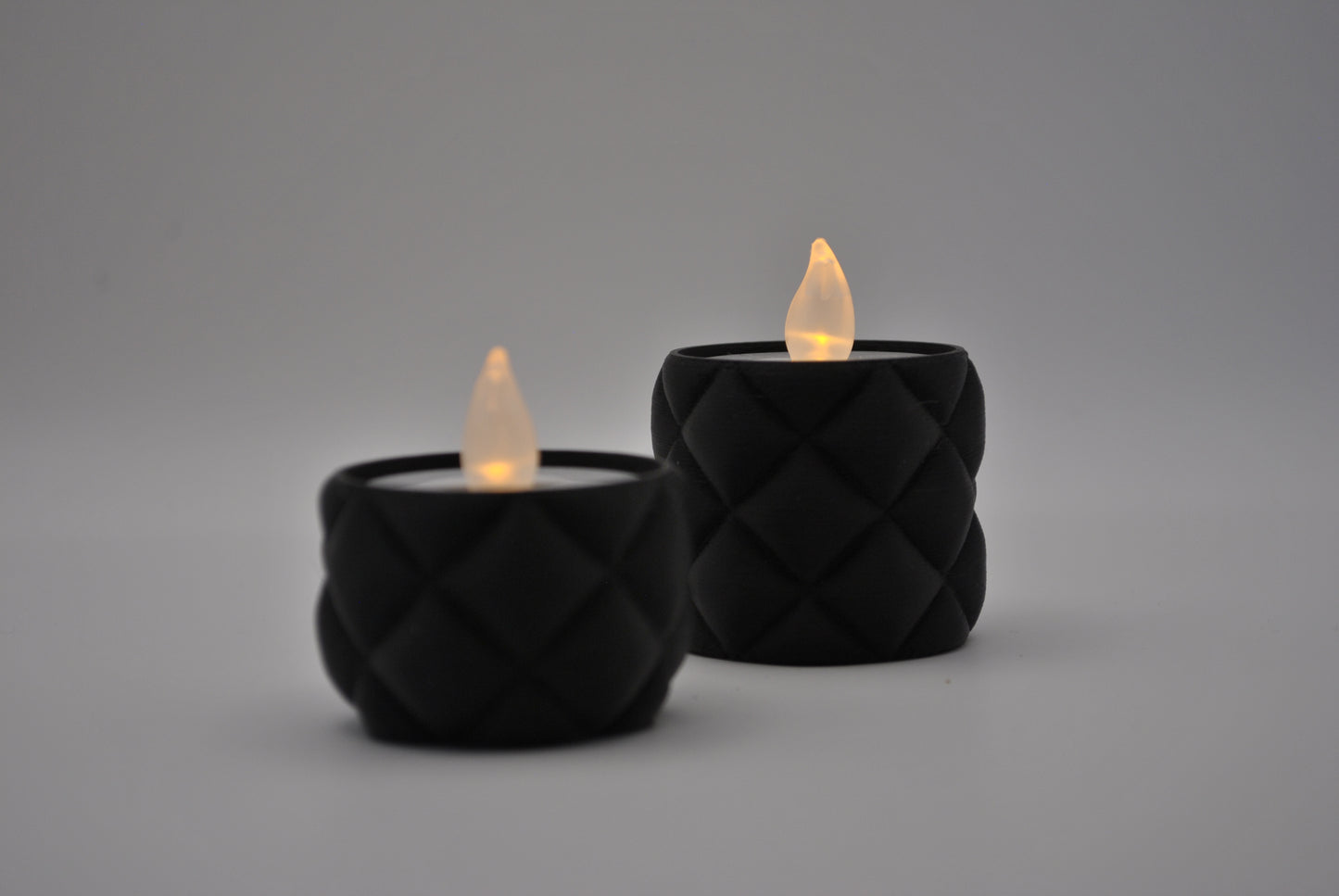 Theelichtjes houder "Pillow" Set van 2