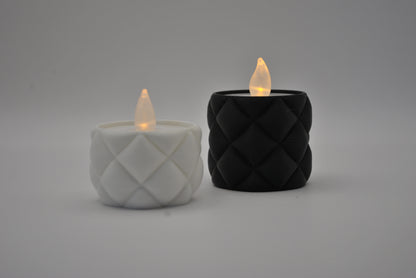 Theelichtjes houder "Pillow" Set van 2