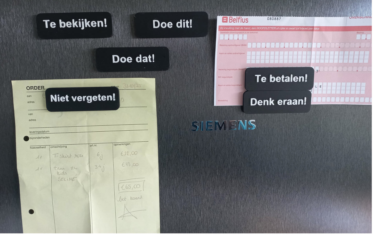 Magneet set met tekst