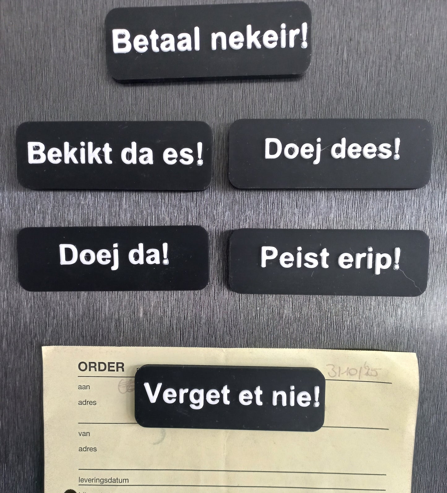 Magneet set met tekst