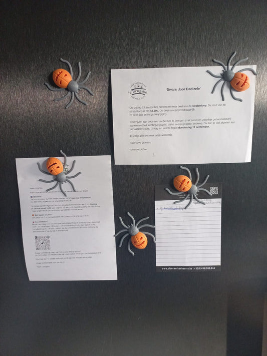 Spooky Spider koelkastmagneten