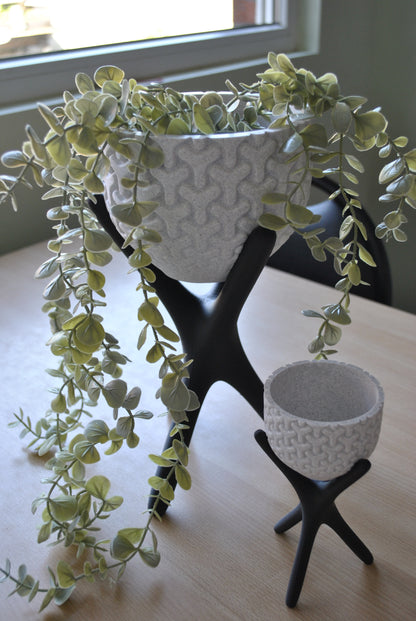 Bloempot + houder "Triova"